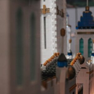 Drewniany zamek królewski z akcesoriami